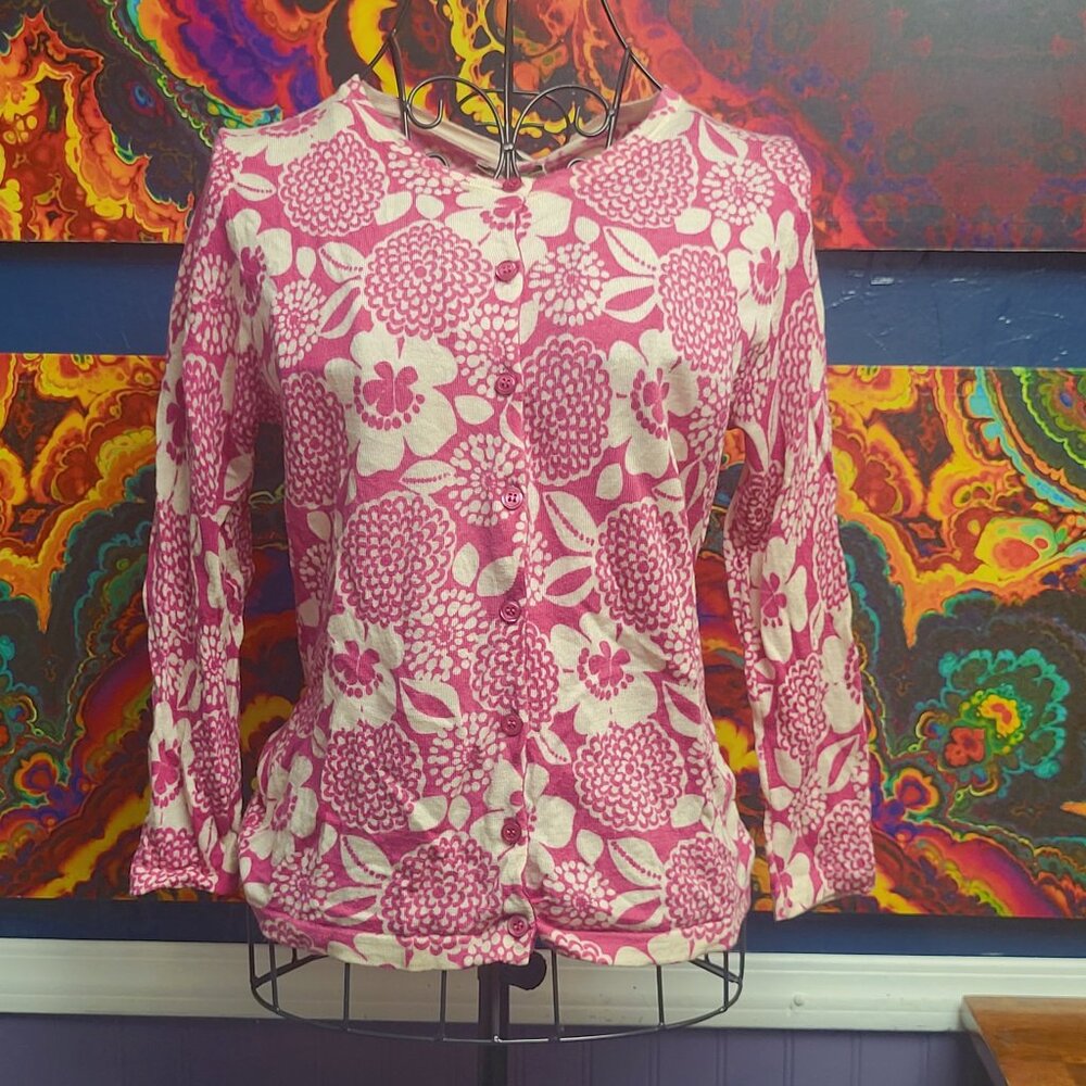 Garnet Hill ~ Sz S ~ Merino Wool Cardigan ~ Excellent Condition